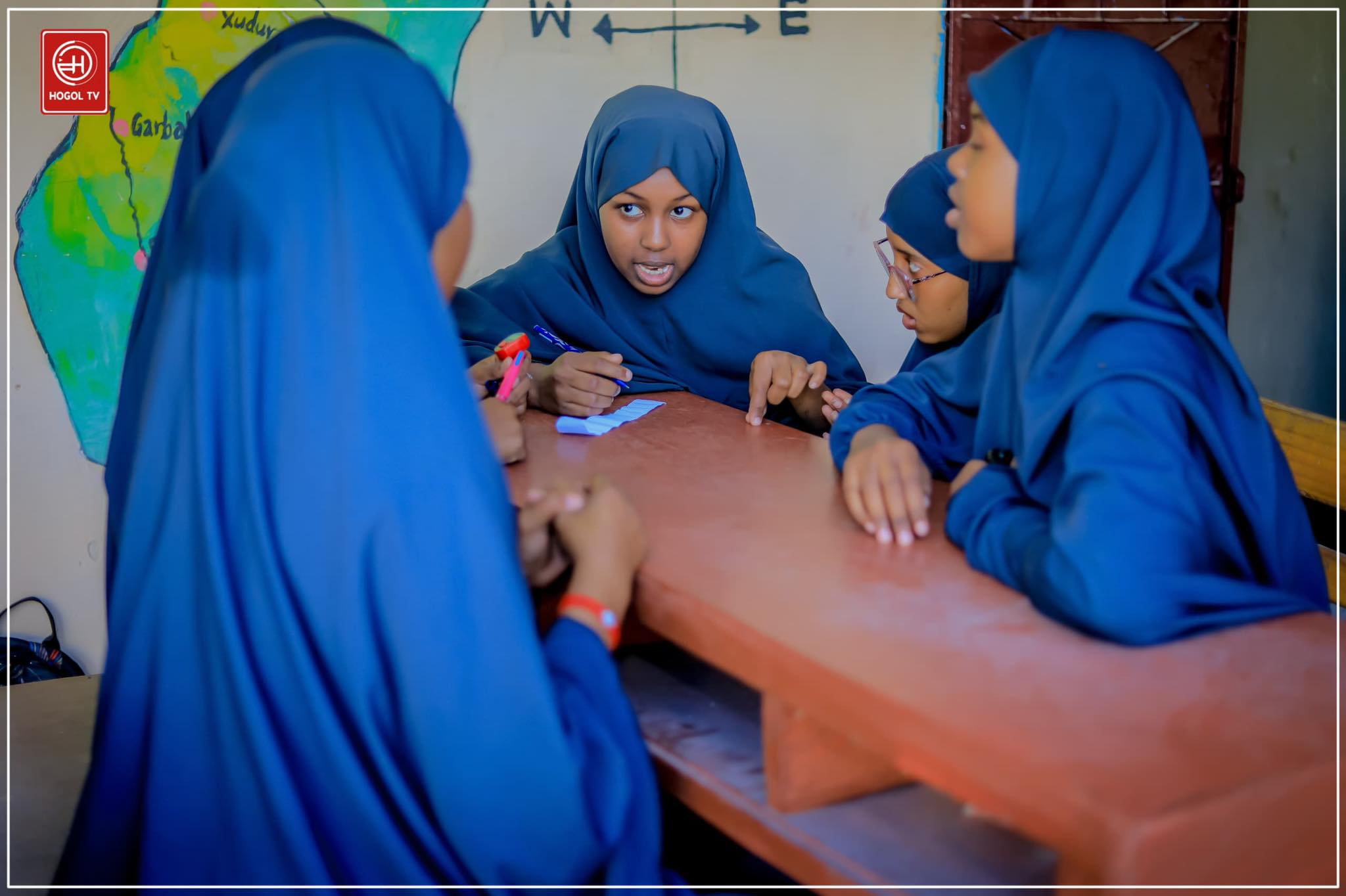 Students participating in competition